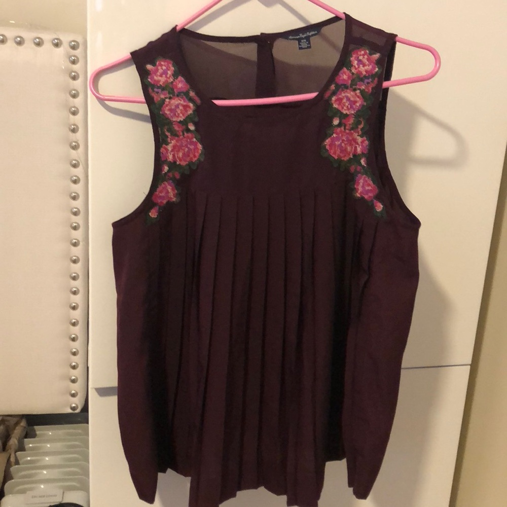 American Eagle Burgundy Top